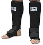 Pro Slip-on cloth shin instep for Muay Thai, MMA, Kickboxing, stand up (X-Small (Kids))