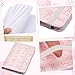 Qeeenar 4 Pcs Mini Leather Pocket Notebook 4 x 2.5 Inch Small Hardcover Notebook 50 Sheets Hardcover Mini Notepad Tiny Lined Journal for Office Home School Writing Supplies (Pink Bow)