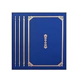 TOYANDONA Lot de 4 porte-certificats pour diplômes A4 Bleu marine 30,5 x 22,5 cm...