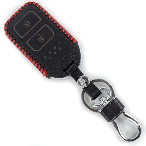 Image of Leather Car Smart Key Cover Case for Honda Accord, Jazz, H.City, BR - V, CR - V, WR - V, Civic(Black)