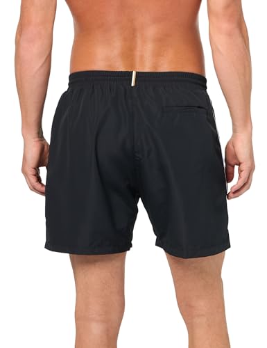 BOSS Men's Standard Medium Length Solid Swim Trunk3