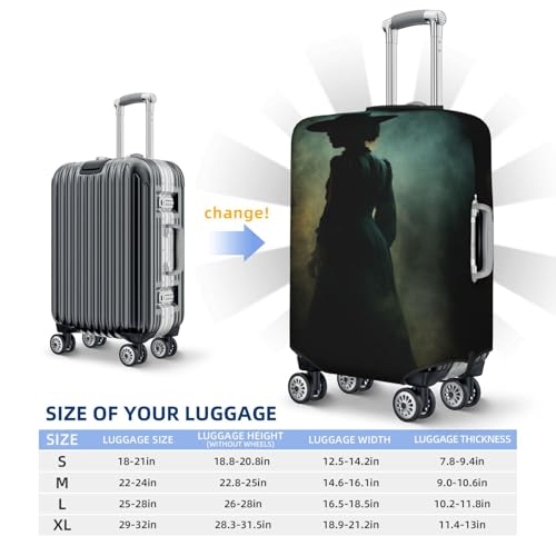 Witch In The Dark Elastic Travel Luggage Covers Dustproof Scratch-Resistant Suitcase Protector Fit 22-24 Inch4