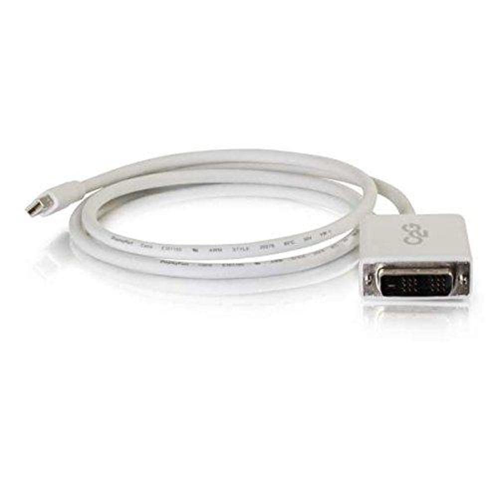 C2G Mini Display Port Adapter, Display Port to DVI, Male to Male, White, 3 Feet (0.91 Meters), Cables to Go 54337
