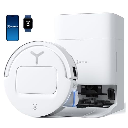 Robot Aspirapolvere Intelligenti ECOVACS DEEBOT T80 OMNI Robot Aspirapolvere Lavapavimenti, 18.000 Pa, Spazzola OZMO ROLLER, ZeroTangle 3.0, Lavaggio Mocio con Acqua Calda a 40-75 °C, Asciugatura ad Aria Calda, Bianco