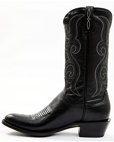 Lucchese Men's Cowhide Western Boot Round Toe Black 13 D3