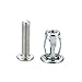 15pcs M4 M5 M6 M8 Petal Rivets Lock Screw Nut Kit Set Steel Hollow Iron Aluminum Rivet Fixed Plate Bolt for Car License (Color : Silver, Size : 15pcs M5)