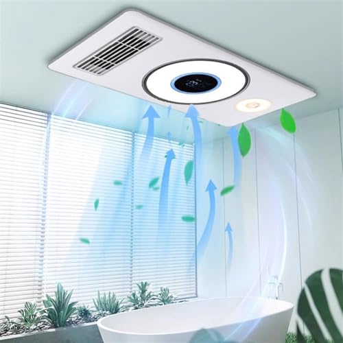 Ventilador integrado de techo para baño multifunción con extractor, iluminación y calefacción miniatura 7