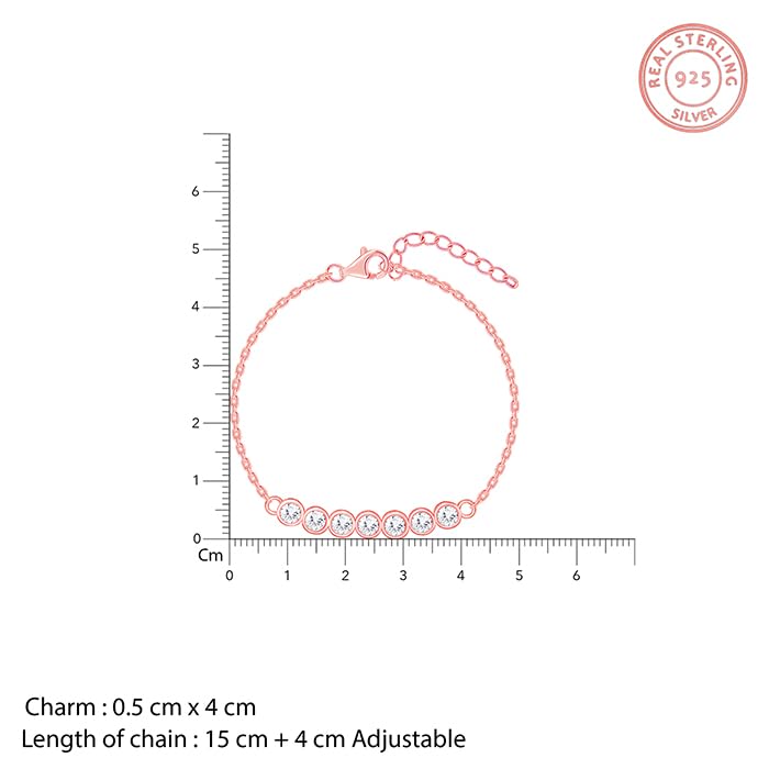 GIVA 925 Silver Rose Gold Bubble Bracelet, Adjustable | Gifts for Girlfriend, Gifts for Women & Girls| With Certificate of Authenticity and 925... - Image 5