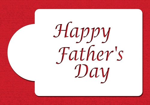 Designer Stencils Happy Father's Day Cake Stencil, Beige/semi-transparent