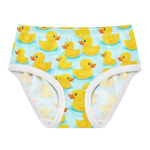 Joisal Toddlers Underwear Floral 2t Cotton Cute Panties Girl Colorful Briefs Underpants Cute Yellow Ducks Blue