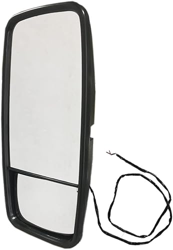 Espejo de puerta principal y convexo combinación estilo calentado negro - lado del conductor (Compatible con Mitsubishi Fuso FE, FH, FG, FG4x4