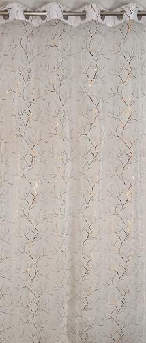 Image of Homefab India Multi Foil Transparent Sheer Curtain - 9 X 4 Feet, Long Door Curtains, White, Pack of 1 Piece