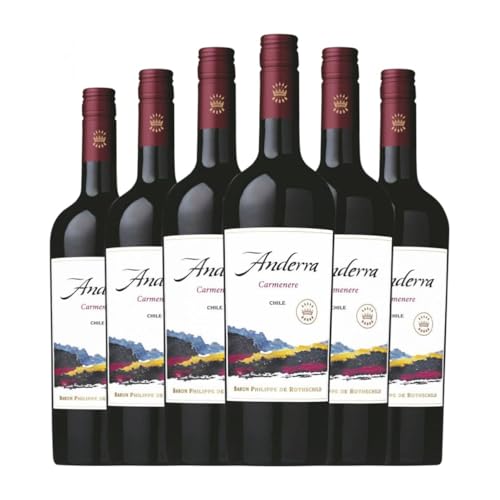 Philippe de Rothschild Anderra Carmenère Valle Central 75 cl Vino tinto (Caja de 6 Botellas de 75 cl)
