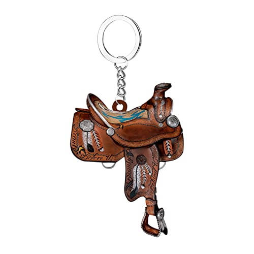 Kaxenig Sattel Acryl Auto Anhänger, Schlüsselanhänger Western Cowboy Sattel Acryl Anhänger,Auto-Rückspiegelhalter, Auto-Innendekoration, Zubehör Für Pferdeliebhaber Kaxenig Sattel Acryl Auto Anhänger, Schlüsselanhänger Western Cowboy Sattel Acryl Anhänger,Auto-Rückspiegelhalter, Auto-Innendekoration, Zubehör Für Pferdeliebhaber