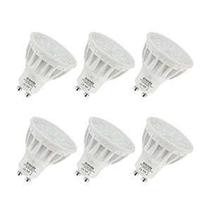 Aiwode 5W Dimmable GU10 LED Bulb,Natural White 4000K,Equivalent 50W Halogen Lamp,Ra85 600LM,120°Beam Angle GU10…