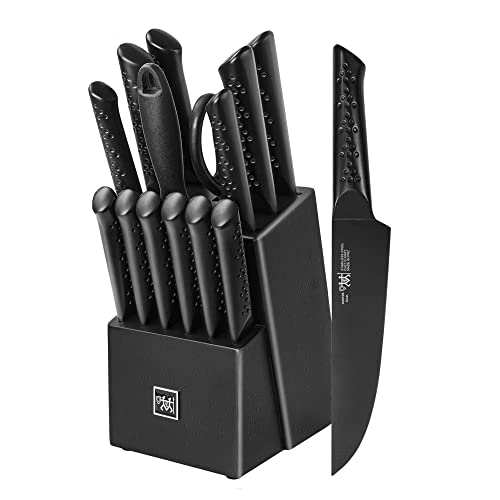 Knife Sets for Kitchen with Block, HUNTER.DUAL 15 Piece Knife Set with