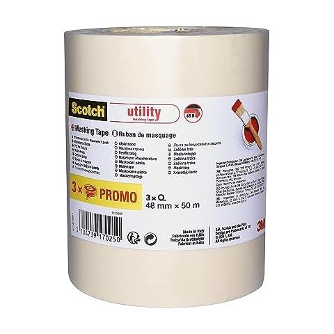 Scotch Utility Masking Tape Pack of 3 Rolls Cover