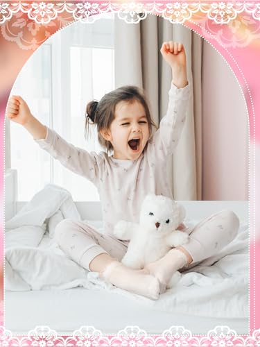 6 Pairs Girls Ruffle Socks White Ruffled Lace Cute Breathable Ankle Socks for Girls Kids Frilly Dress3