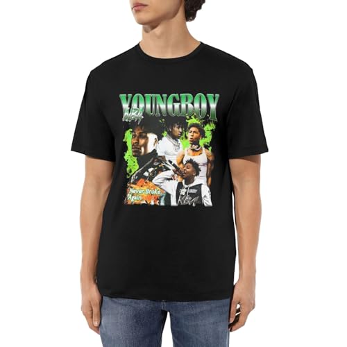 YoungboyS 2025 Music Tour T-Shirt Men Funnysuitable Cotton Top Black2