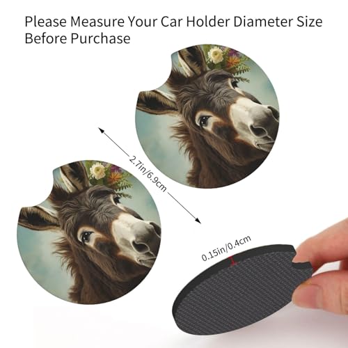 Portavasos para carro de neopreno universal negro 2 piezas miniatura 2