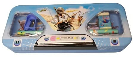 One Click Shopping Pub G Metal Pencil Box with Stationery Kit