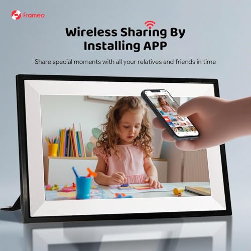 Frameo WiFi Digital Photo Frame 10.1 Inch 32GB Memory, 1280x800 HD IPS Touch Screen Electronic Wifi Digital Picture Video Frame, Auto-Rotate, Share Moments Instantly via Frameo App - Image 4