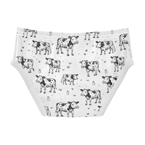 visesunny Boys Cotton Underwear Sketch Cartoon Cow Printed Toddler Soft Training Briefs Size 2T-8Y for Kids2