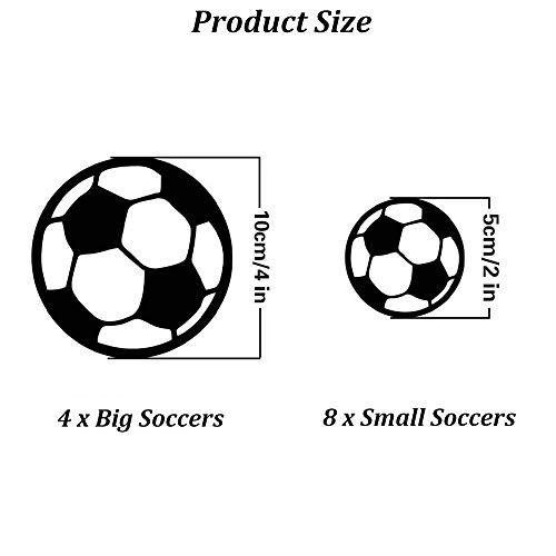 LZYMSZ 12PCS Vinilos Decorativos de Fútbol miniatura 2