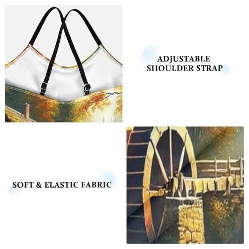 Fall Tree River House Swimsuit for Girls Bathing Suit One Piece Swimsuits Summer Beach Swimwear3