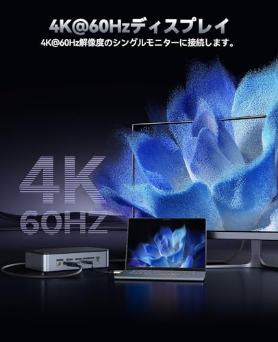 undefined ORICO 12-in-1 USB-C ドッキングステーション M.2 SSD ケース NVMe/SATA対応&2.5/3.5インチ HDD、10Gbps伝送、内蔵ファン、4K@60Hz HDMI、SD/TFカードリーダー、イーサネット、100W PD対応 - D35M2 の商品画像 4