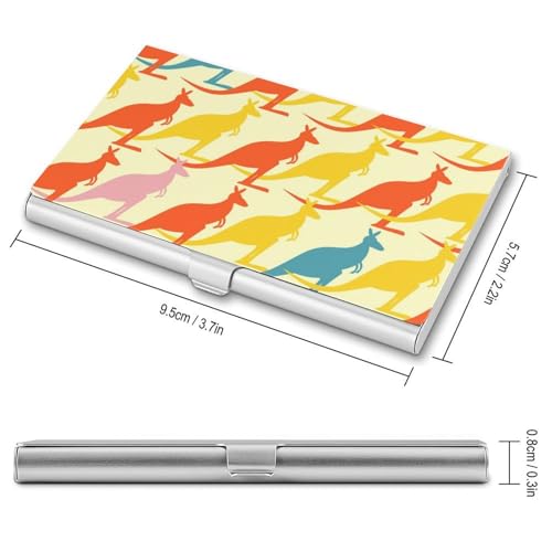Beautiful Kangaroos Pattren Business Card Holder Slim Credit Case Pocket Name Case Wallet for Men Women2
