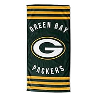 Northwest NFL Green Bay Packers Strandtuch, Unisex, für Erwachsene, 76,2 x 152,4 cm, gestreift