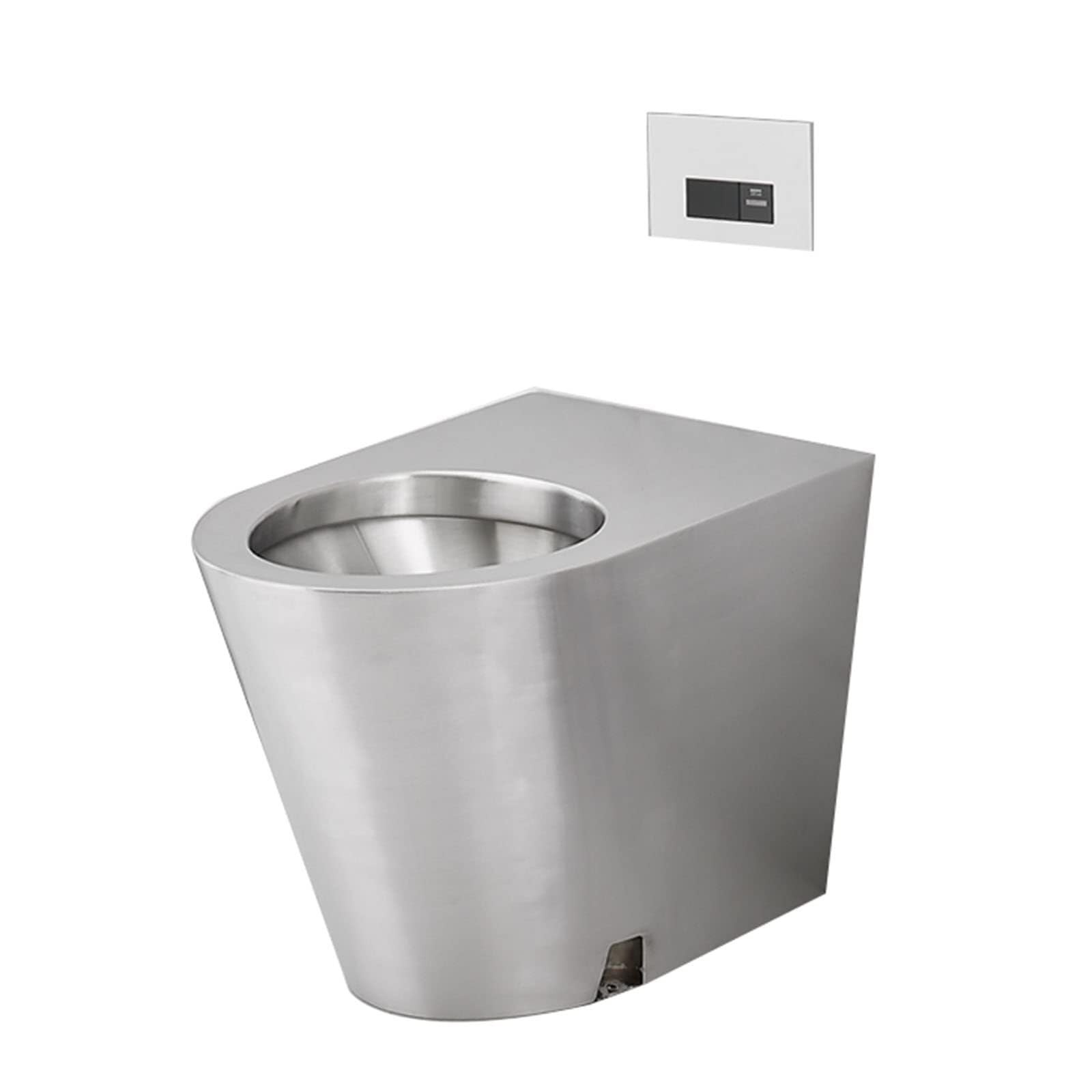 Hocheffiziente, Wassersparende Toilette Mit Intelligenter Sensorik, Badezimmertoilette Aus Edelstahl 304, Kommerzielle Toilette Mit Doppelspülung Und Siphon, Be,Abs Induction Valve