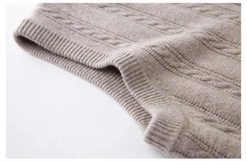 Dcvmvmn Men's Cashmere Cardigan Vest Full Zip Up Knitted Sweater Vest Knitted Thickened Zipper Warm Vest4