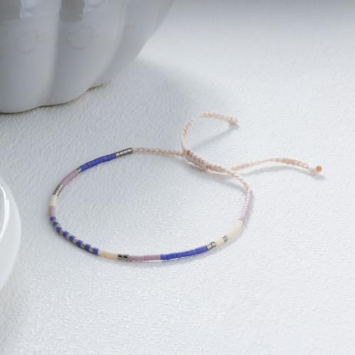 Image of KELITCH Boho Women Crystal Shell Beaded Friendship Bracelets Handmade Strand Bracelet Bangles Jewelry