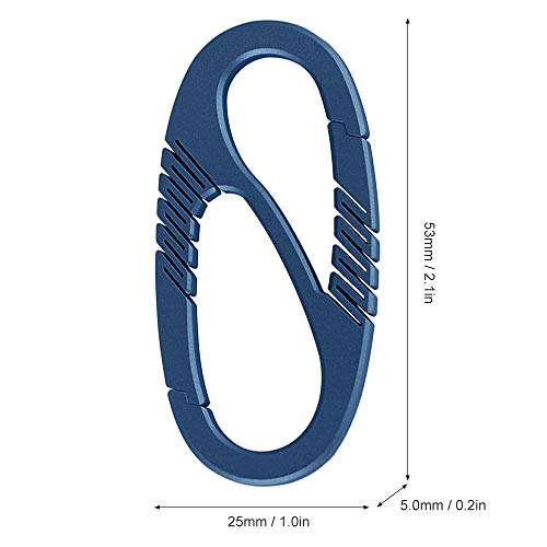 Chaveiro, Andoer Porta-chaves de liga de titânio ultraleve Carabiner Porta-chaves de liberação rápid