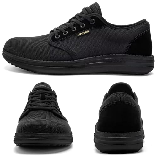 Image of 1TAZERO Mens Wide Width Slip On Shoes with Arch Support Insoles Men Lightweight Casual Loafer for Elderly & Wide Feet Plantar Fasciitis Walking Shoes