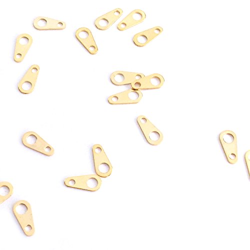 20 Pieces - 16K Gold Plated Chain Hook End Bar Jewelry Supply Craft Supplies Mignon and Mignon Supply - 20PEB (Gold)