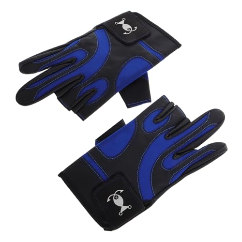HANABASS 3-Finger Access Fishing Gloves Non-Slip Puncture Resistant Uv Protected Night Fishing Saltwater Gloves