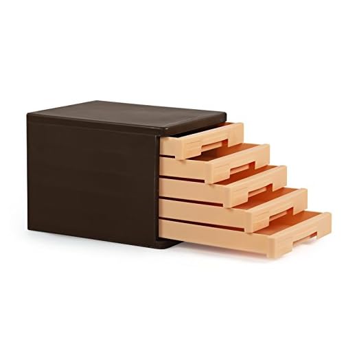 Cello Idea Plastic Storage Cabinet, Brown and Beige