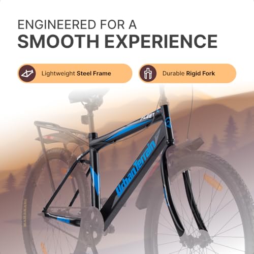 Image of Urban Terrain Fleet IBC Cycle /Bicycle MTB 26T Single Speed Bike with Rigid Fork & Caliper Brake Cycle for Men /Boys Mountain Bike | Ideal for 13+ Years, Frame Size : 17 inch (Blue)
