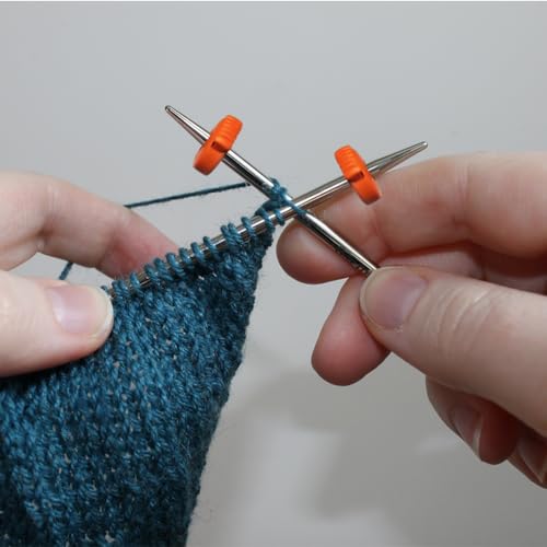 Image of 20PCS Knitting Needle Stoppers, Plastic Cord Locks for Drawstrings, Spring Needle Stopper Knitting Accessories, Single Hole Spring Toggle Stopper Knitting Accessories