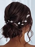 JAKAWIN Silver Wedding Hair Vine Leaf Bride Hair Piece Accessories for Women HV179 (Silver)