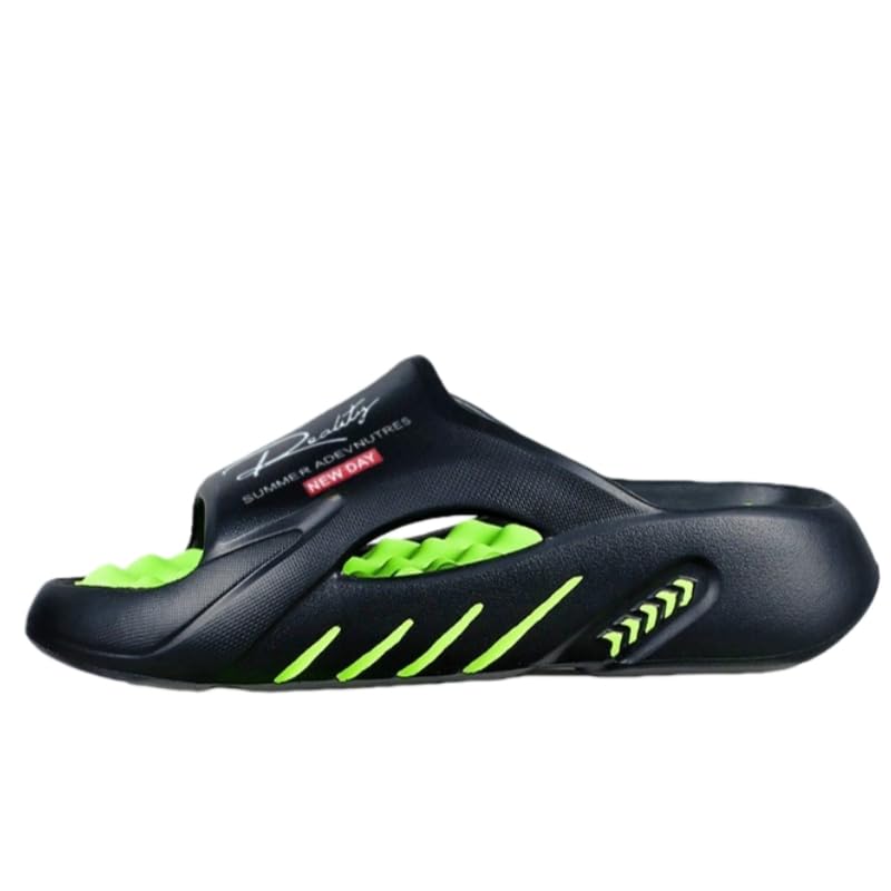 Men's Fashion Outerwear-Inspired Casual Sports Slippers - Non-Slip Thick Sole, Comfortabl…