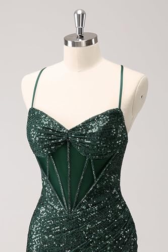 Sparkly Sequin Homecoming Dresses Spaghetti Straps V-Neck Short Prom Dress for Teens Bodycon Ruched DAMA Dress3