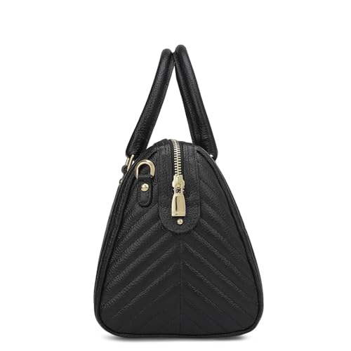 Image of Da Milano Leather Satchel for Women (4459A-OL)