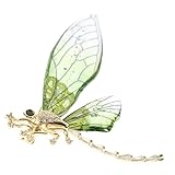 LRXIYODE レトロスルの蜻蜓ブローチピン ファッションアクセサリー レディース服飾用 スカーフやドレスの装飾に 透明アクリル素材で軽量 着