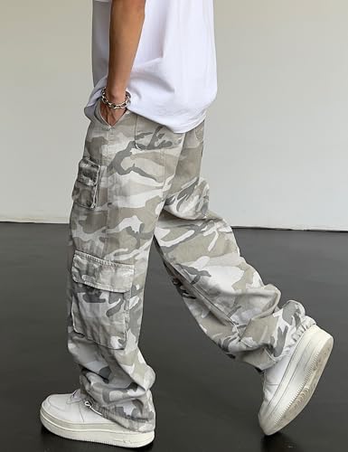 Mens Camo Pants Y2k Baggy Cargo Pants Joggers Hip Hop Streetwear Pants Oversized Camo Pants for Women4