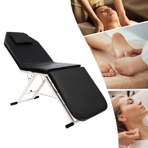 Portable Massage Bed,3-Section Foldable Massage Bed, 182x60x60cm Salon Massage Bed Beauty SPA Massage Table, for massage acupuncture beauty acupressure tattooing, Three colours available (Pi - Image 5