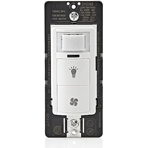 Leviton DHD05-1LW Humidity Sensor with Light Switch Cover